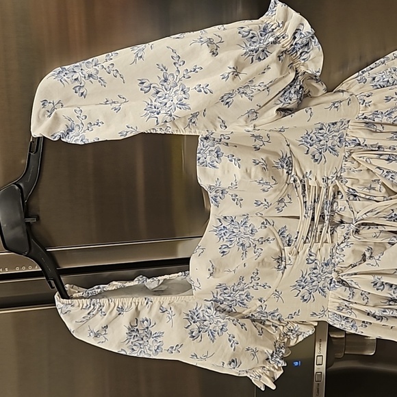 💕SELKIE💕 The Bed & Breakfast Kiera Dress ~ Blue Floral Print XXL - Picture 14 of 16